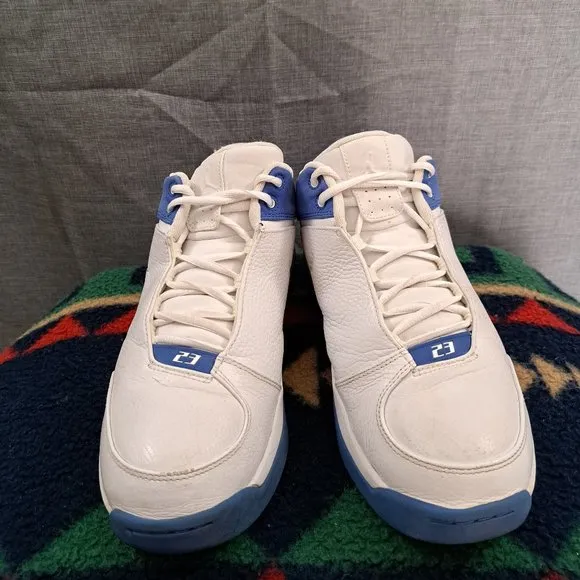 Jordan Team Strong Low Shoes 2006 Men Sz 11 White Blue - 313534102-RARE
