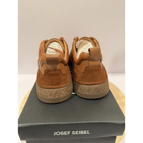 Josef Seibel Cleve 01 Casual Sneakers Shoes Camel Brown Suede Mens US 8.5 EU 42