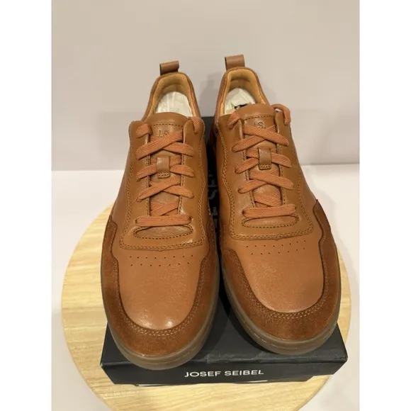 Josef Seibel Cleve 01 Casual Sneakers Shoes Camel Brown Suede Mens US 8.5 EU 42