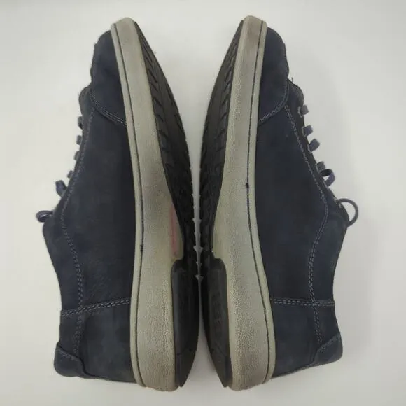 Josef Seibel David Dark Blue Suede Shoes Sneakers Mens Size 10