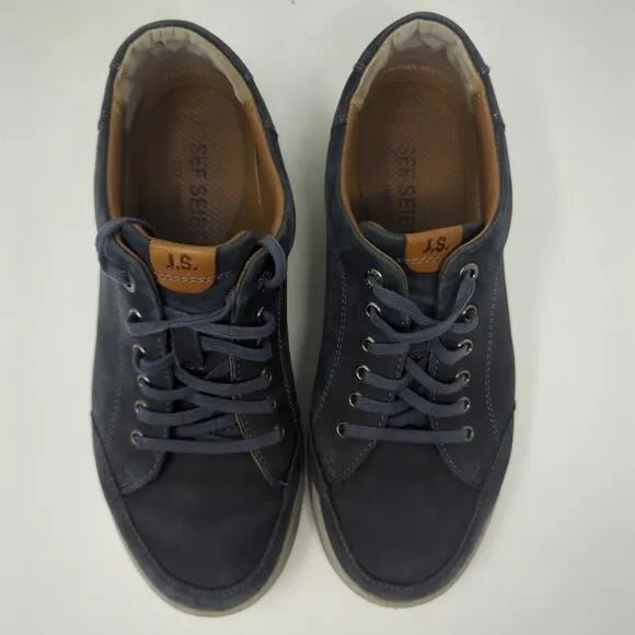 Josef Seibel David Dark Blue Suede Shoes Sneakers Mens Size 10