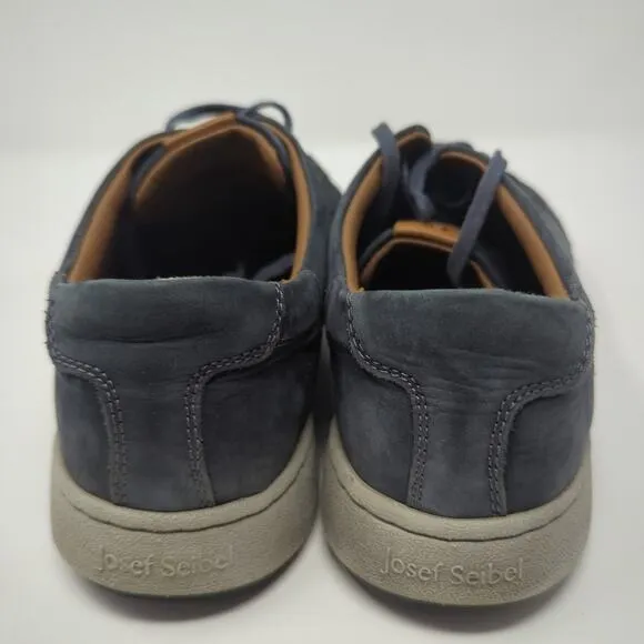 Josef Seibel David Dark Blue Suede Shoes Sneakers Mens Size 10