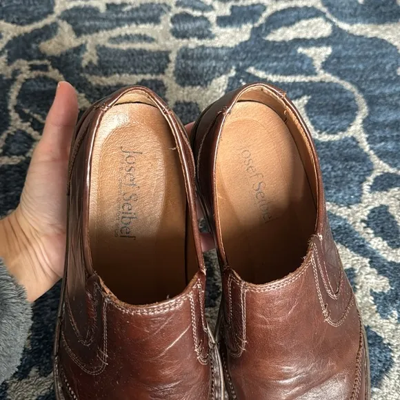 Josef Seibel Men’s Douglas Leather Slip on Loafers/Shoes Size 11 EU 44 Brown