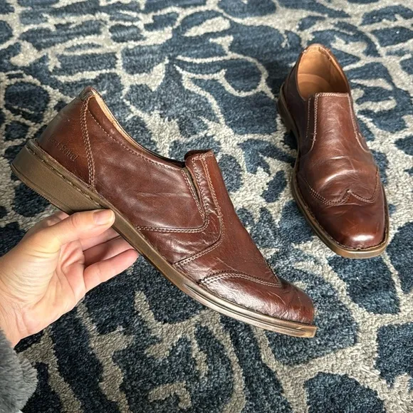 Josef Seibel Men’s Douglas Leather Slip on Loafers/Shoes Size 11 EU 44 Brown