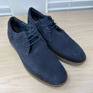 Josef Seibel Shoes Mens‎ EU 44 Blue Suede Leather Lace Up Comfort Brogue Oxford