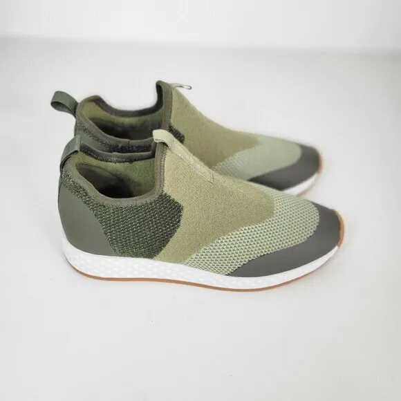 JSLIDES Multi Knit pull on comfort Sneakers Green | size 6