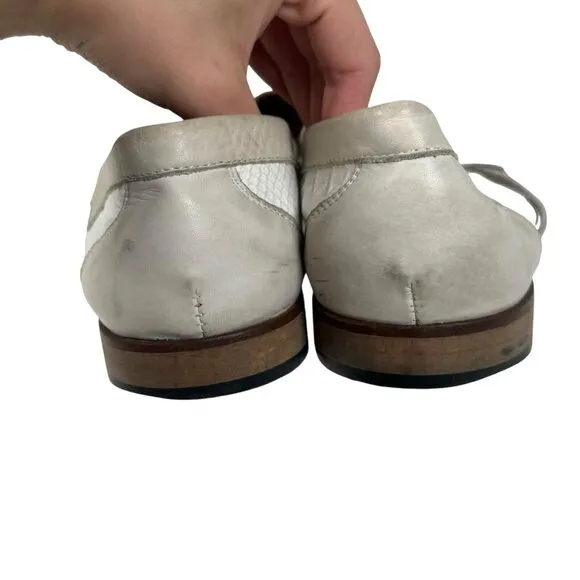 Just‎ Cavalli White Exotic Leather Made in Italy Men's Shoes Moccasins Size 41