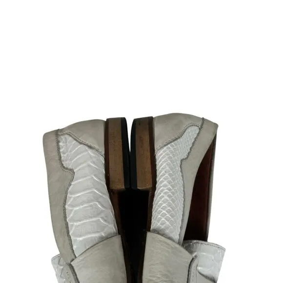 Just‎ Cavalli White Exotic Leather Made in Italy Men's Shoes Moccasins Size 41
