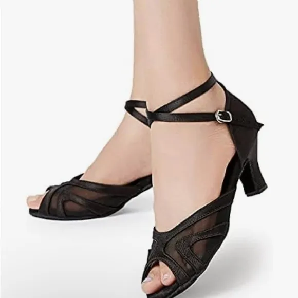 JZNXdanza Professional Latin Dance Shoes Satin Salsa Dancer Shoes Ballroom Tango