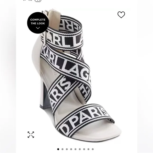 Karl Lagerfeld Careliz Strappy Sandal Soft White Size 9