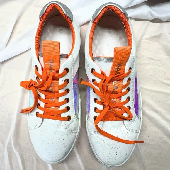 Karl Lagerfeld Men's Iridescent Side Panel Sneakers Shoes Sz 11.5 Casual Comfort