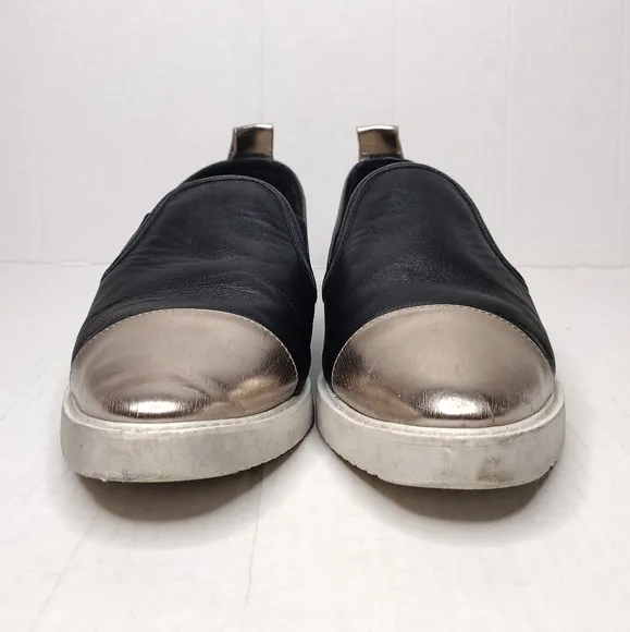 Karl Lagerfeld Paris Cler Women's Leather Cap Toe Slip On Loafers Size 9M