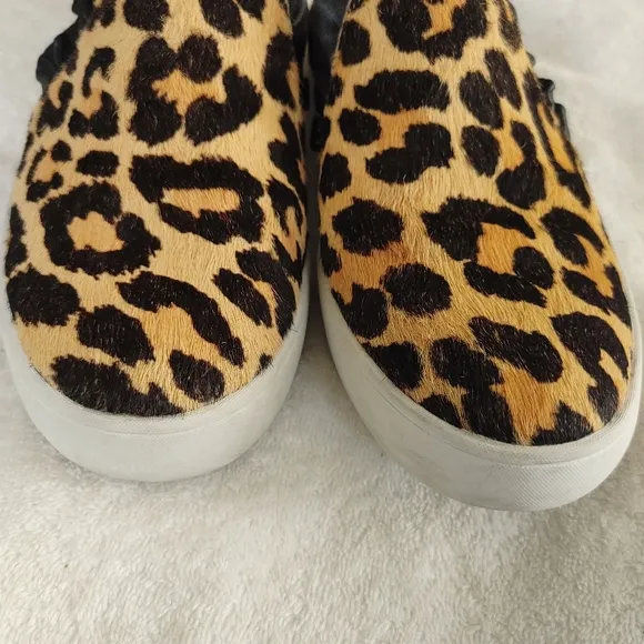 Kate Spade Lilly Hair Calf Leopard Leather Sneaker Women Size 8M