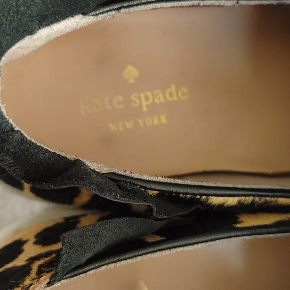 Kate Spade Lilly Hair Calf Leopard Leather Sneaker Women Size 8M