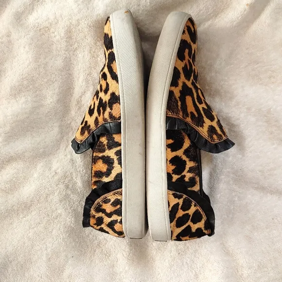 Kate Spade Lilly Hair Calf Leopard Leather Sneaker Women Size 8M