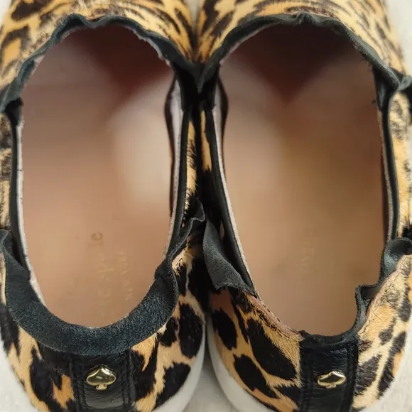 Kate Spade Lilly Hair Calf Leopard Leather Sneaker Women Size 8M