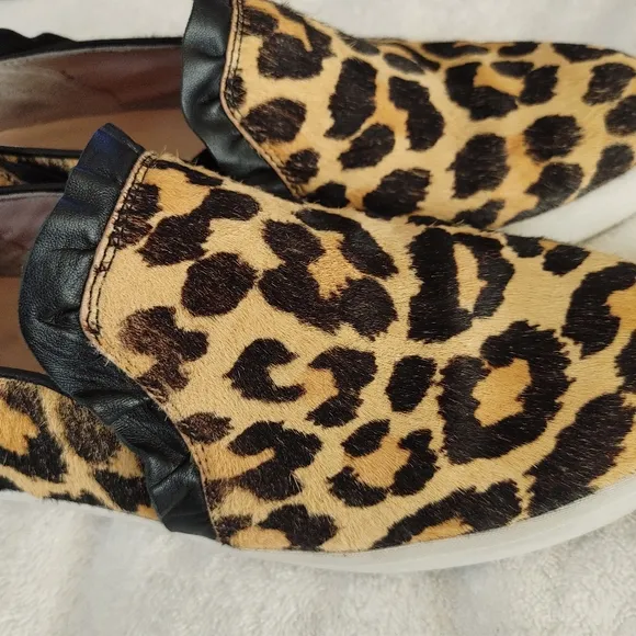 Kate Spade Lilly Hair Calf Leopard Leather Sneaker Women Size 8M
