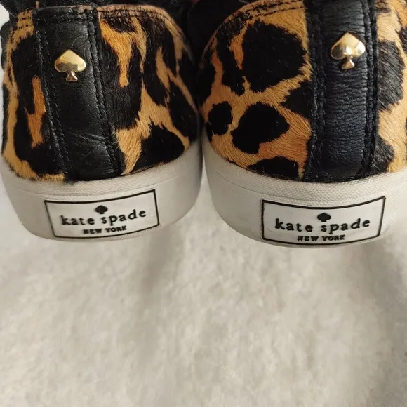 Kate Spade Lilly Hair Calf Leopard Leather Sneaker Women Size 8M