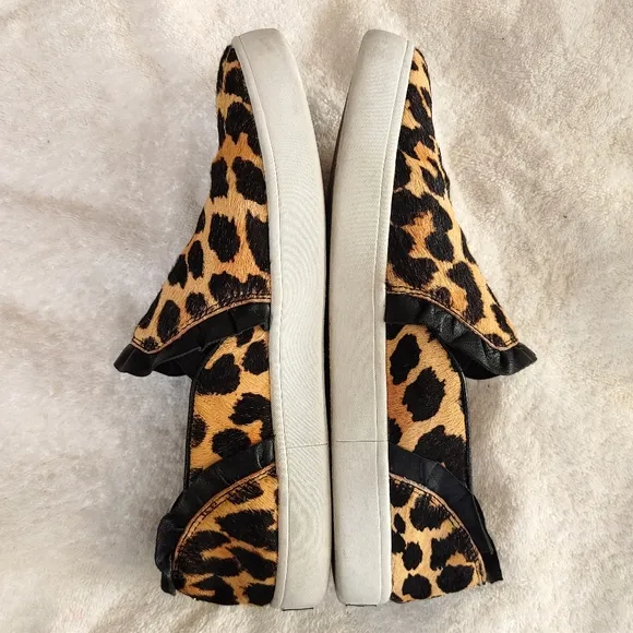 Kate Spade Lilly Hair Calf Leopard Leather Sneaker Women Size 8M