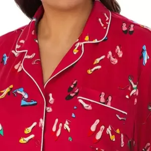 Kate Spade New York Red FABULOUS COLORFUL SHOES Knit Pajama/Loungewear