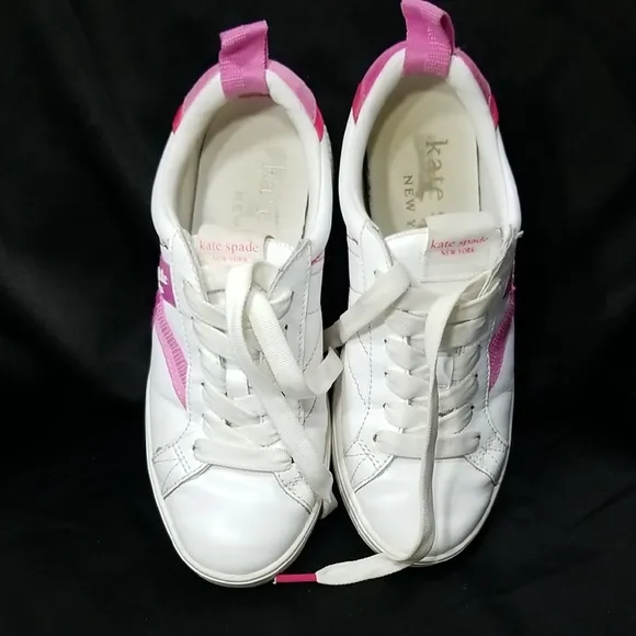 Kate Spade White and Pink Flats