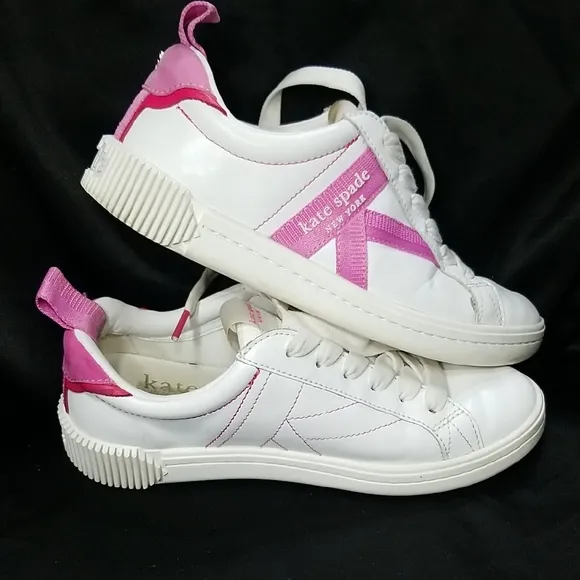 Kate Spade White and Pink Flats