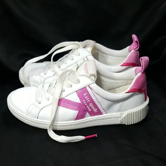 Kate Spade White and Pink Flats