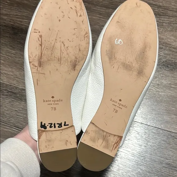 Kate Spade White Leather Loafers for Women