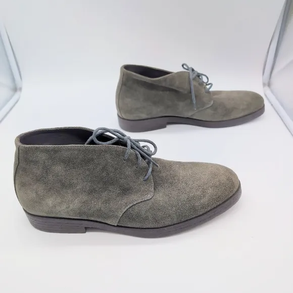 KD KD Men's Suede Lace-Up Beatle Boots Grey Italy Sz 43