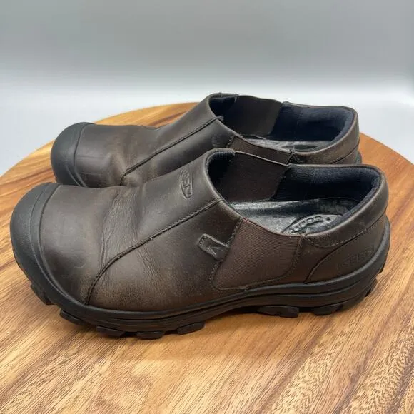 Keen Austin Loafers Mens Size 7 Brown Leather Casual Mules Slip On Shoes