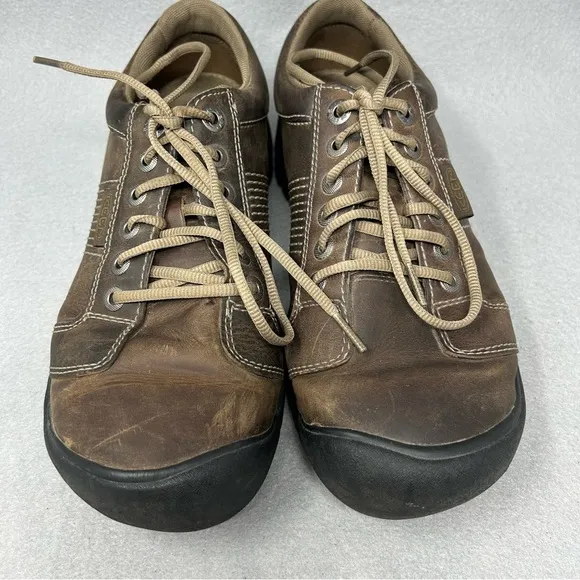 Keen Shoes Mens 9.5 Austin Oxford Lace Up 1007722 Brown Leather Casual