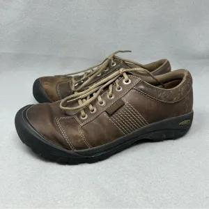 Keen Shoes Mens 9.5 Austin Oxford Lace Up 1007722 Brown Leather Casual