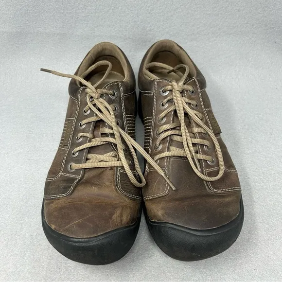 Keen Shoes Mens 9.5 Austin Oxford Lace Up 1007722 Brown Leather Casual
