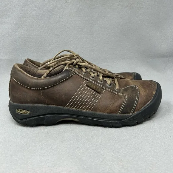 Keen Shoes Mens 9.5 Austin Oxford Lace Up 1007722 Brown Leather Casual