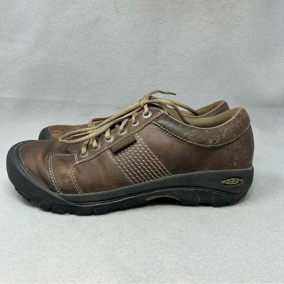 Keen Shoes Mens 9.5 Austin Oxford Lace Up 1007722 Brown Leather Casual