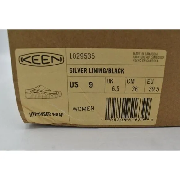 Keen Womens Size 9 Hypowser Silver Lining Black Wrap Shoes