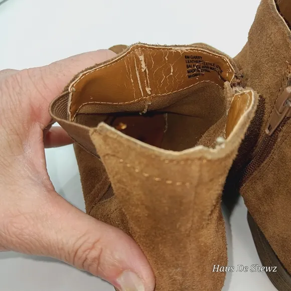 Kenzie Brown Suede zip up booties ankle boots