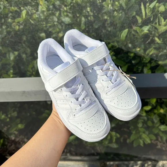 KID'S Adidas Forum Low J Triple White FY7981