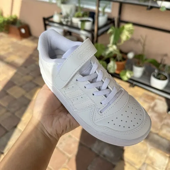 KID'S Adidas Forum Low J Triple White FY7981