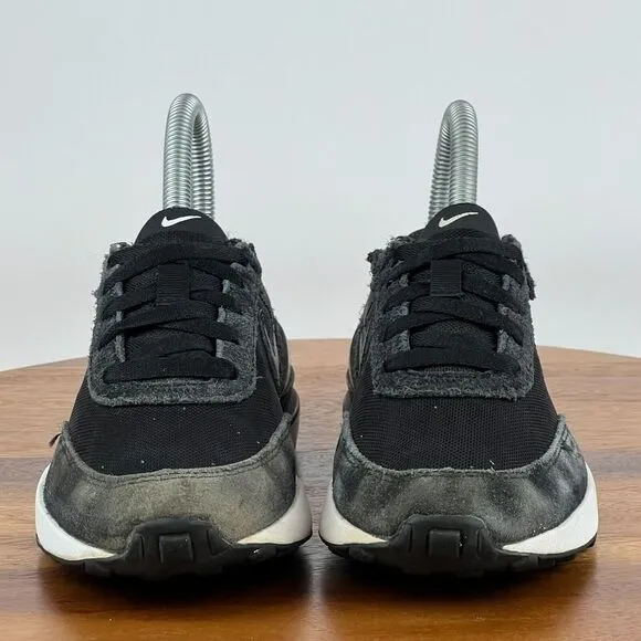 Kids‎ Childrens Nike Waffle One Black Suede Athletic Shoes Sneakers Size 1 Y GUC