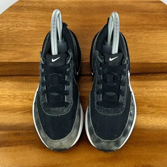 Kids‎ Childrens Nike Waffle One Black Suede Athletic Shoes Sneakers Size 1 Y GUC