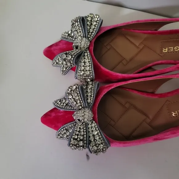 KURT GEIGER Belgravia Bow 65 Velvet Slingback Pumps