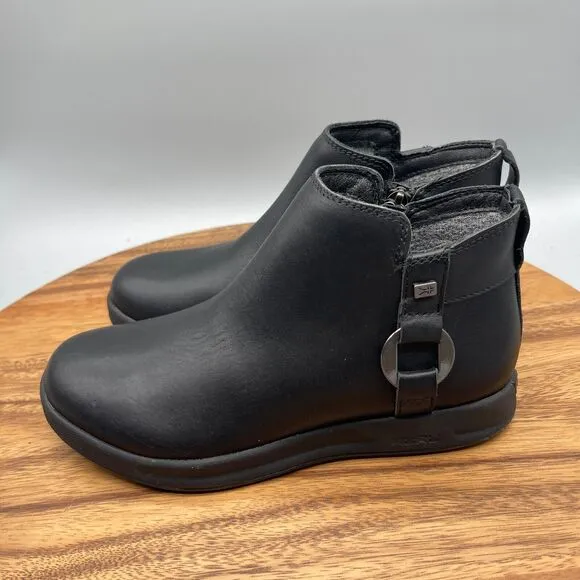 Kuru Tempo Boots Womens Size 6 M Black Leather Chelsea Comfort Walking Zip