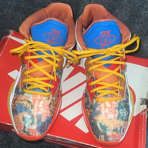 Kyrie Nike  Basketball Shoes orange blue white green