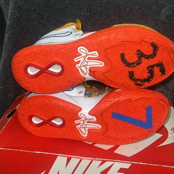 Kyrie Nike  Basketball Shoes orange blue white green