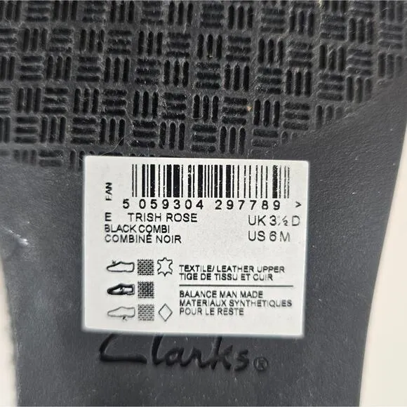 L Collection by Clarks Trish Rose Loafer Shoes Size 6 Grey Black Herringbone