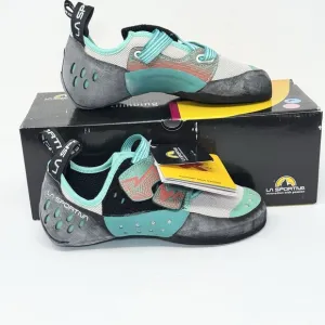 La Sportiva Women's OXYGYM Rock Climbing Shoe Size US 8.5 / EU 40 Mint / Coral