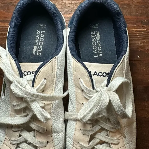 Lacoste Graduate LCR3 Mens Size US 9.5 Shoes White Lace Up Soft Leather Uppers.