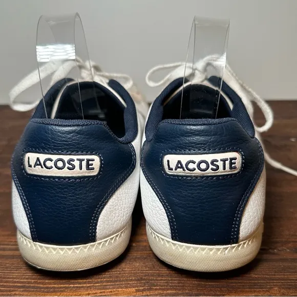 Lacoste Graduate LCR3 Mens Size US 9.5 Shoes White Lace Up Soft Leather Uppers.