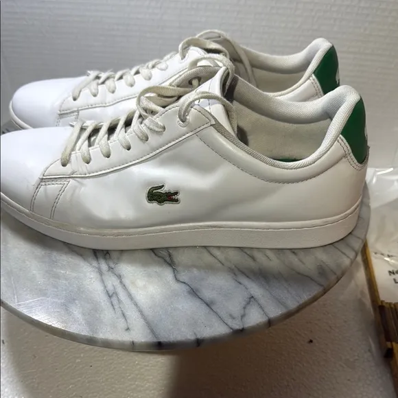 Lacoste Men's White Sneakers - pre-owned size: 11